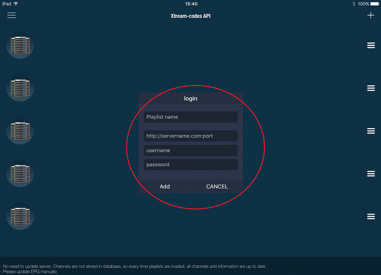 How to add IPTV channels to GSE app on iOS